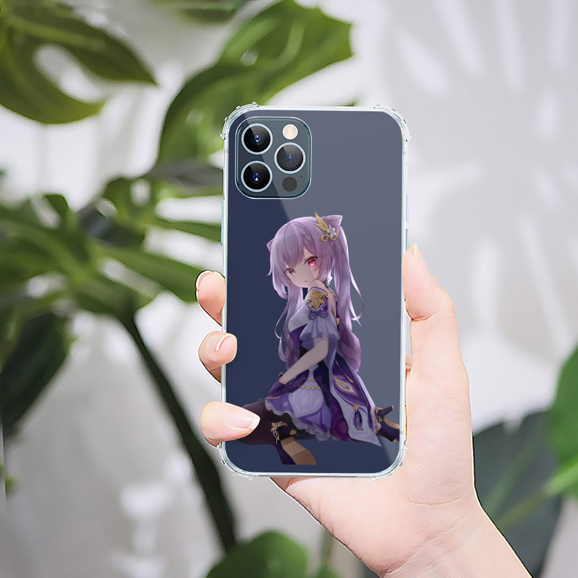 げんし神 刻晴 こくせい genshin Kokusei 【iPhone 12シリーズ対応】透明スマホケース（クリアソフトケース）